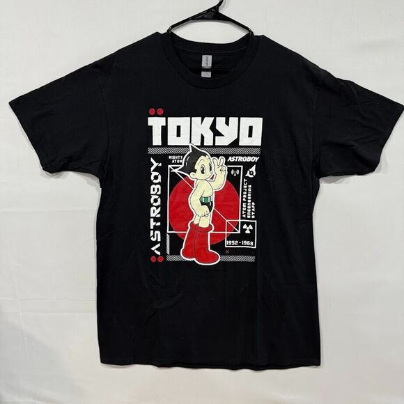 Astro‎ Boy Tokyo Graphic Tee XL Gildan Softstyle Black Anime Streetwear - Picture 1 of 5